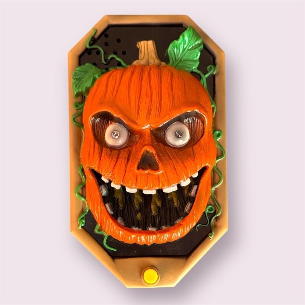 TOY STATE INDUSTRIAL LTD. Vintage 90s Animated Halloween Wall Plaque Doorbell